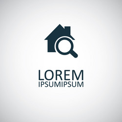 Home search icon for web and ui on white vector