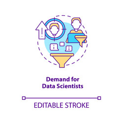 increasing demand for data scientists concept icon vector image