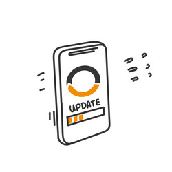System Update Loading Doodle vector image