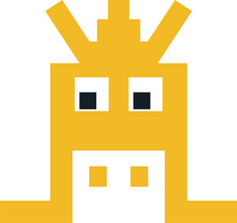 videogame pixel character icon image vector image