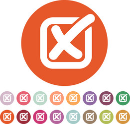 Check icon checkmark and checkbox no voting vector