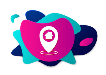 color map pointer with house icon isolated vector image