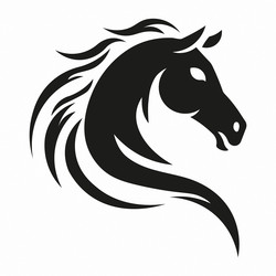 horse head logo Vector Image