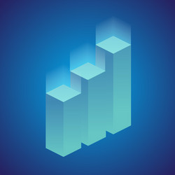 Isometric infographic elements or graph vector