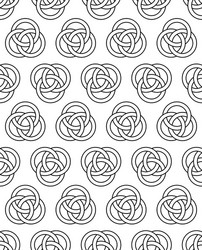 Linked circles pattern vector