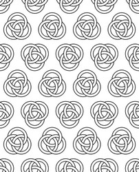 linked circles pattern vector