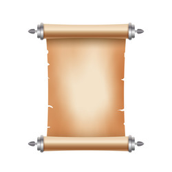 old ancient scroll paper with place for text vector image