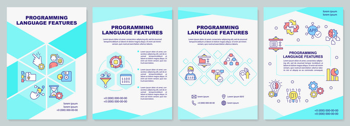 Programming Language Brochure Template vector image