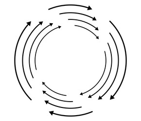 Random circular cycle arrow element spiral vector