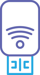 silhouette usb memory technology to save data vector image