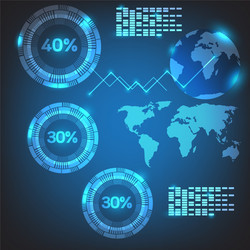 Modern Tech Interface Background vector image