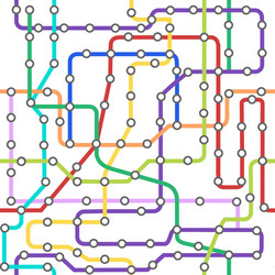Scheme subway color line background card vector