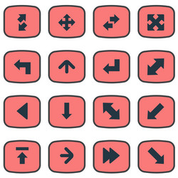set of simple cursor icons vector image