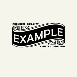 Vintage Line Art Logo Emblem Vector Image