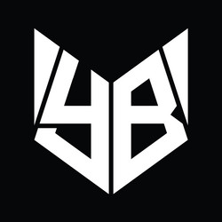 Yb logo monogram hexagon slice design template – Royalty-Free Vector ...