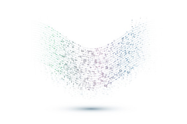 Abstract data flow background vector