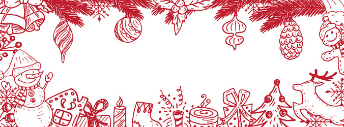 Cartoon banner for holiday theme on winter vector