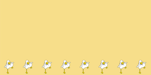 Ducks running pattern seamless border vector