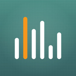 graph chart icon isolated on modern background vector image