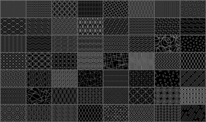 Set of linear seamless geometric pattern vector