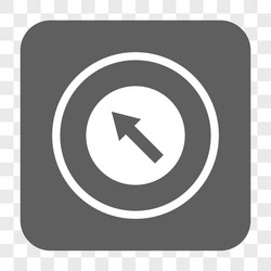 up-left rounded arrow square button vector image