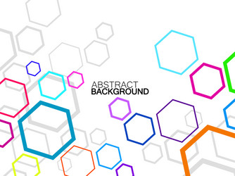 abstract hexagon background molecular structure vector image