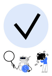 automation and financial optimization verified vector image