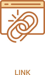 link concept 2 colored icon simple line element vector image