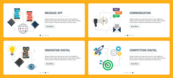 message app communication innovation digital vector image