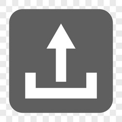 Upload rounded square button vector