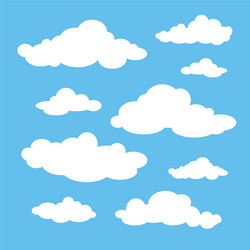 White clouds set Royalty Free Vector Image - VectorStock