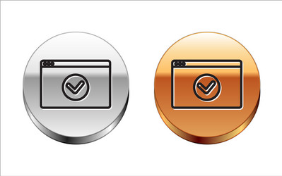 Black line secure your site with https ssl icon vector