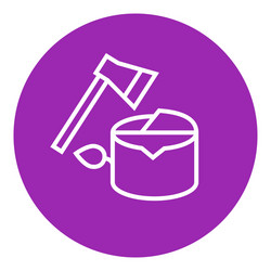 Deforestation line icon Royalty Free Vector Image