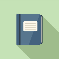 notebook folder icon flat write paper vector image