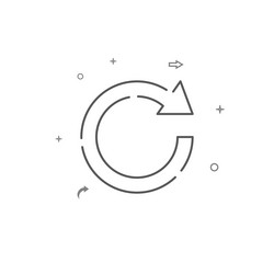 refresh update arrow simple line icon symbol vector image
