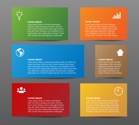 Web color icons with place for your text on gray vector