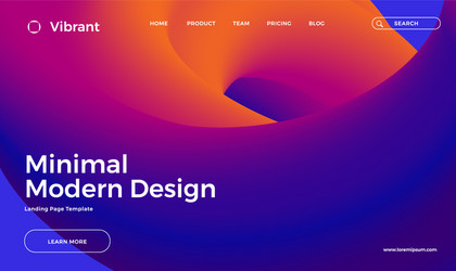 abstract design template with 3d flow shapes vector image