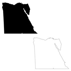 Map egypt isolated black Royalty Free Vector Image
