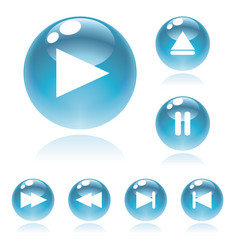 set of glossy buttons vector image