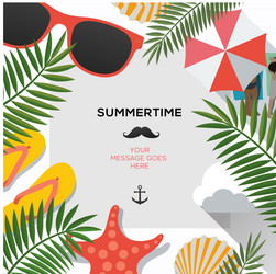 Tropical Summer Poster Vector Image