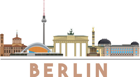 Berlin Cityscape Skyline Vector Image
