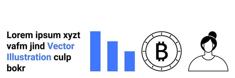 cryptocurrency analysis with data visualization vector image