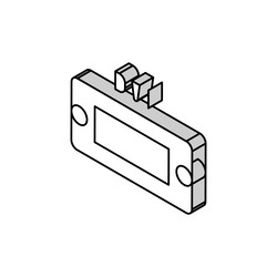 dvi computer port isometric icon vector