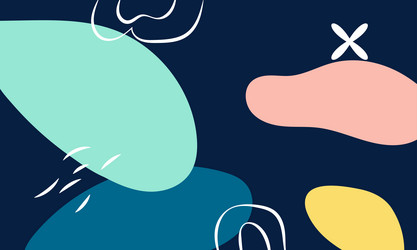 Flat abstract hand drawn shapes line background vector