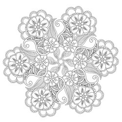 Hand drawn mehndi mandala vector