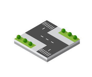 Isometric 3d block module district part vector