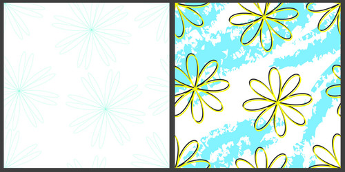 seamless set patterns with abstract flow vector image