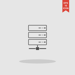Server Icon - Data & Networking vector image