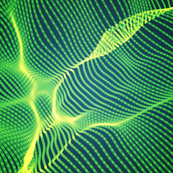 Abstract green wave mesh background vector