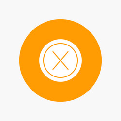 close cross interface no user vector image